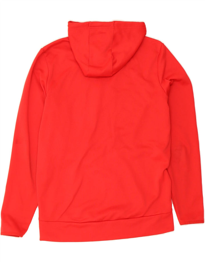 UNDER ARMOUR Mens Graphic Hoodie Jumper Medium Red Polyester Vintage Under Armour and Second-Hand Under Armour from Messina Hembry 