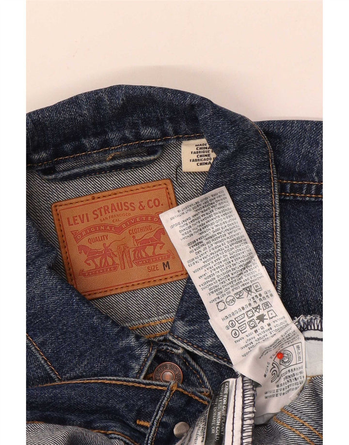 Levi's Damen Jeansjacke UK 14 Mittelblaue Baumwolle