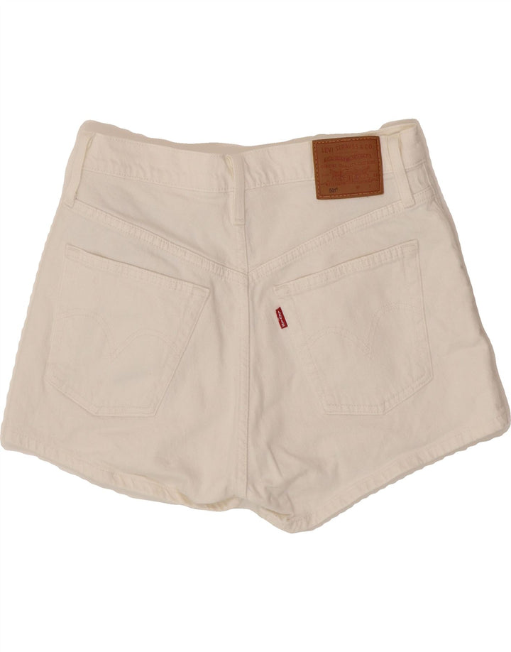 LEVI'S Womens 501 Denim Shorts W27 Small White Cotton Vintage Levi's and Second-Hand Levi's from Messina Hembry 