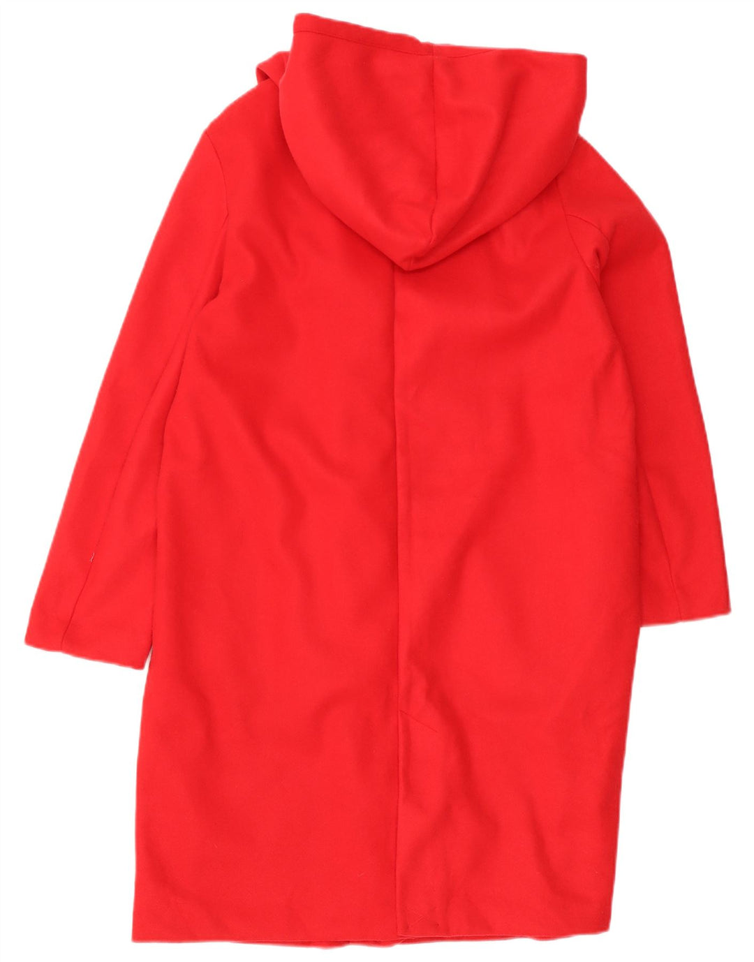 Zara Damen Kapuzenmantel UK 14 Mittelrotes Polyester
