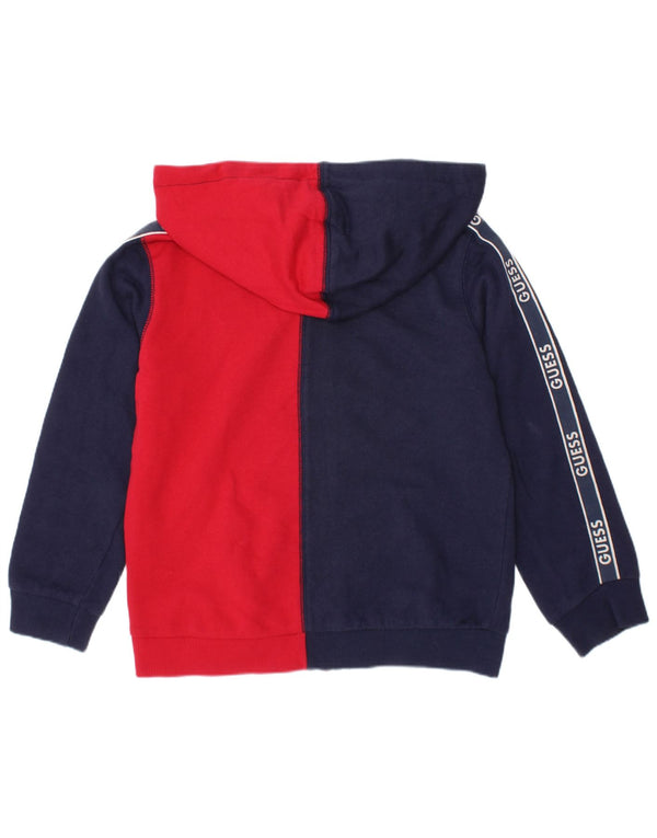 Guess Kapuzenpullover mit Reißverschluss für Jungen, 4–5 Jahre, marineblau, Colourblock-Baumwolle