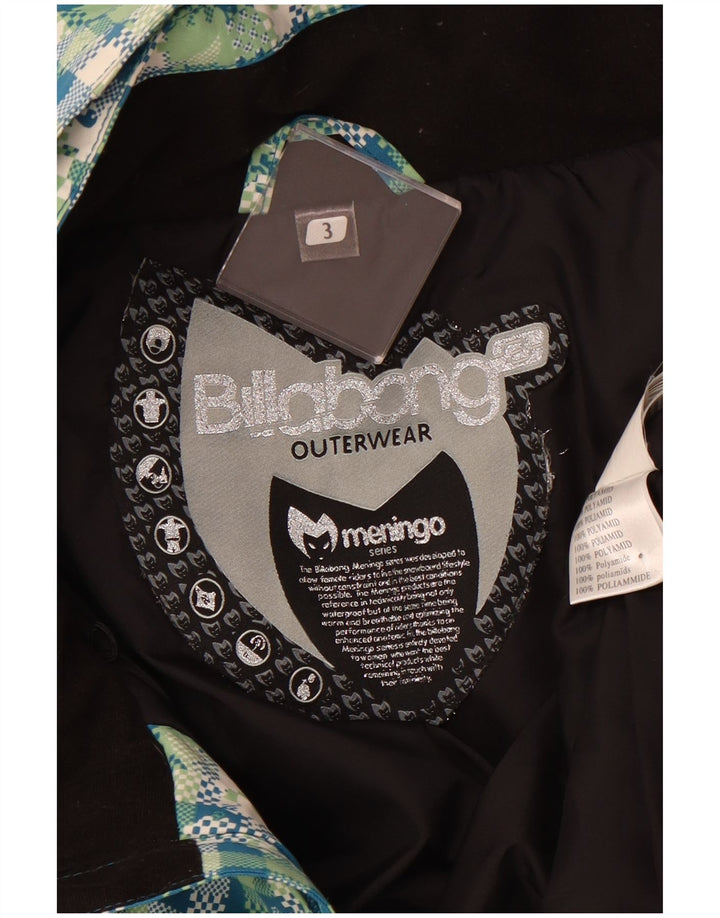 BILLABONG Damen-Windbreakerjacke mit Kapuze, Gr. 14, groß, grün kariert