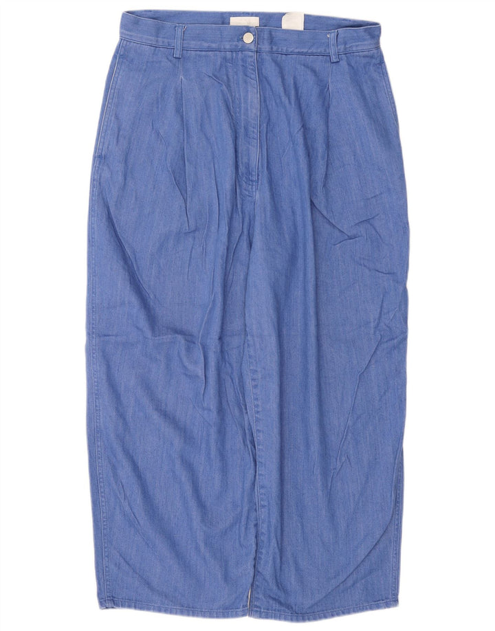 Cos Damen-Hose, kurz geschnitten, EU 40, mittelgroß, W30, L24, blaue Baumwolle