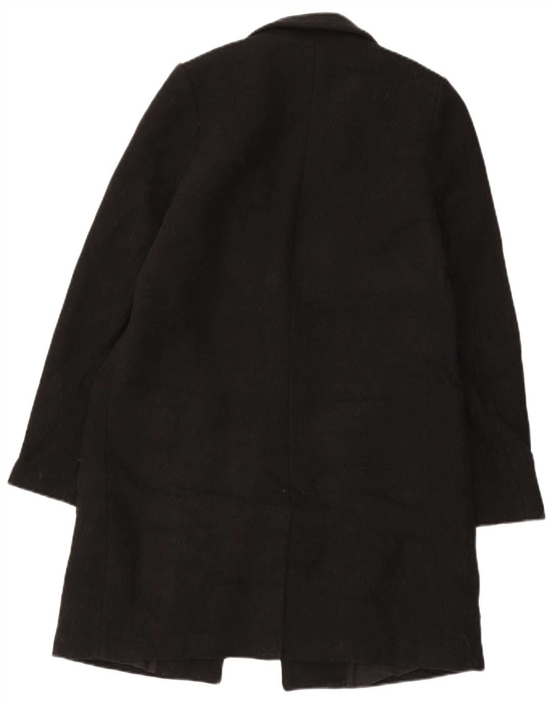 Zara Damen Mantel UK 10 Small Schwarze Wolle
