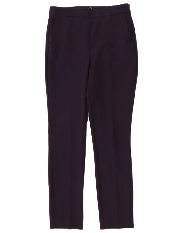 Zara Womens Slim Chino Trousers Medium W28 L28 Navy Blue Polyester