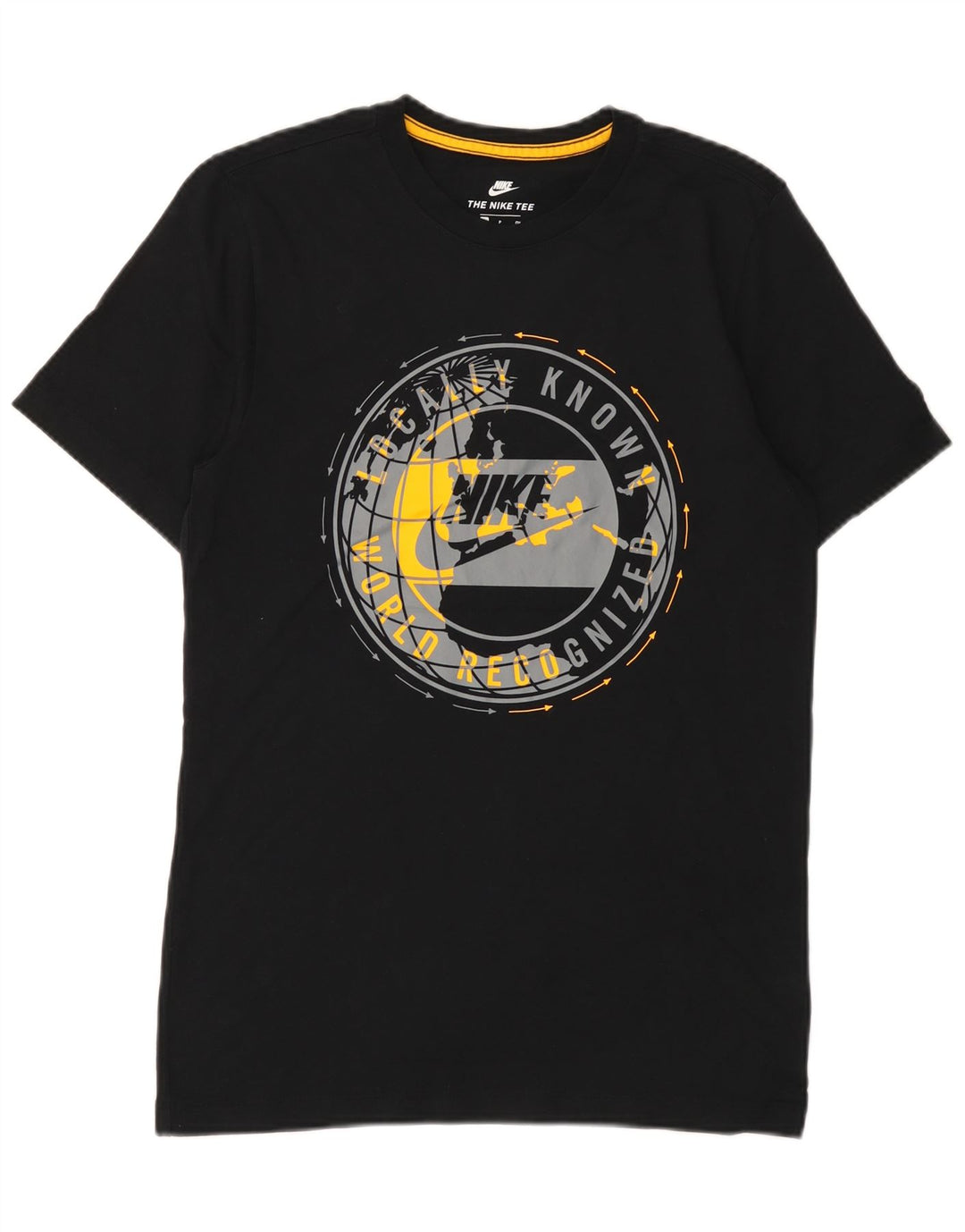 Nike Herren-T-Shirt mit Grafik, Größe S, schwarze Baumwolle
