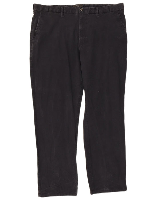 Marks & Spencer Herren-Chinohose, normal, W40, L31, Marineblau, Baumwolle
