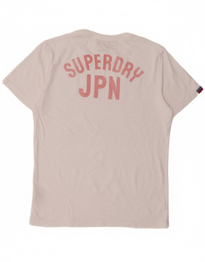 Superdry Herren Grafik-T-Shirt-Oberteil XL aus weißer Baumwolle