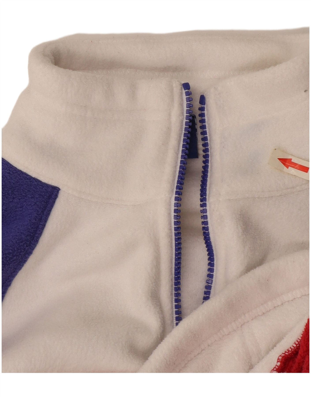 Champion Damen-Fleecepullover mit Grafik, UK 14, Mittelweiß, Farbblock
