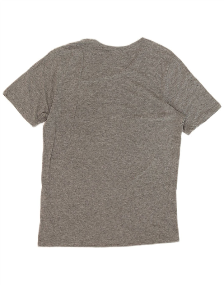 JACK & JONES Herren-T-Shirt mit Grafik, mittelgrau gesprenkelte Baumwolle