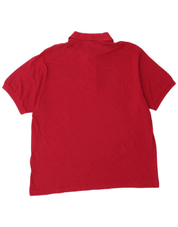 LACOSTE Herren Poloshirt Größe 6 XL Rote Baumwolle
