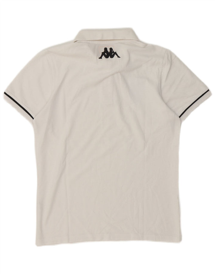 Kappa Herren Poloshirt mit Grafik, Größe S, Weiß