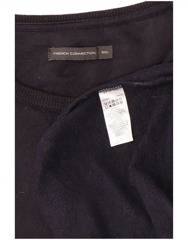 French Connection Herren-Sweatshirt, Pullover, 5XL, Marineblau, Baumwolle
