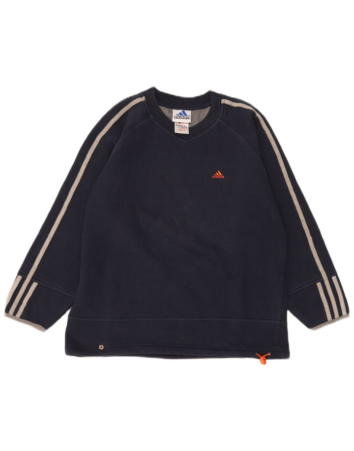 Adidas Jungen Sweatshirt Pullover 11-12 Jahre Marineblau Baumwolle
