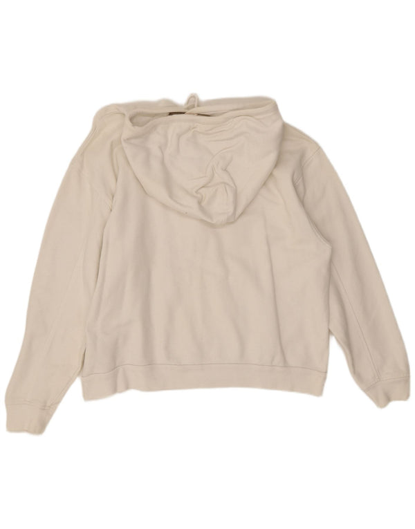 Levi's Damen-Kapuzenpullover mit Grafik, übergroß, Größe UK 14, mittelweiße Baumwolle