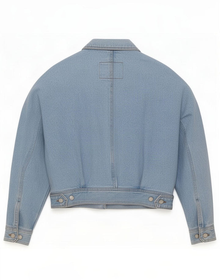 Rifle Womens Crop Denim Jacke UK 16 Large Blau