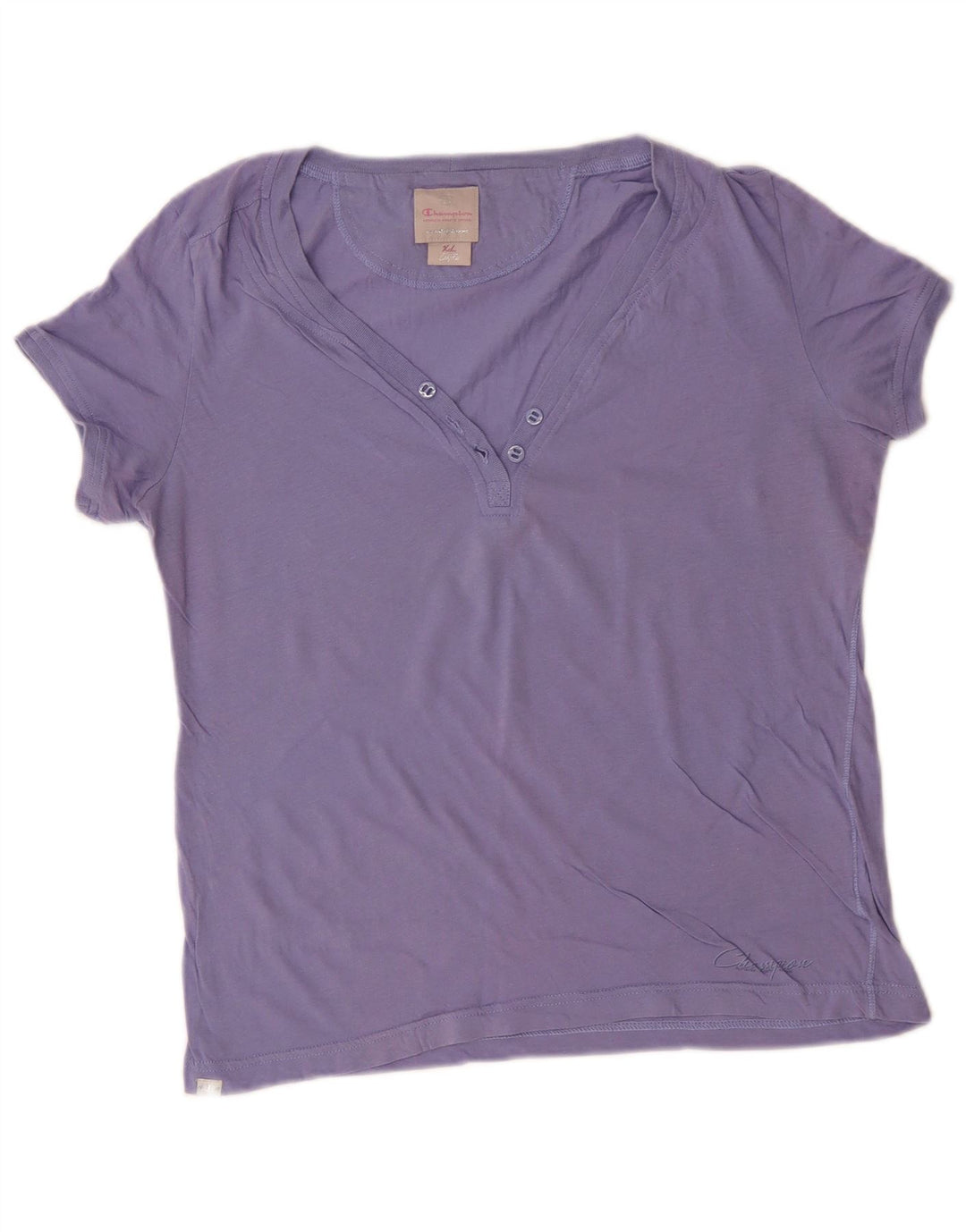 CHAMPION Damen T-Shirt Top UK 18 XL Lila Baumwolle