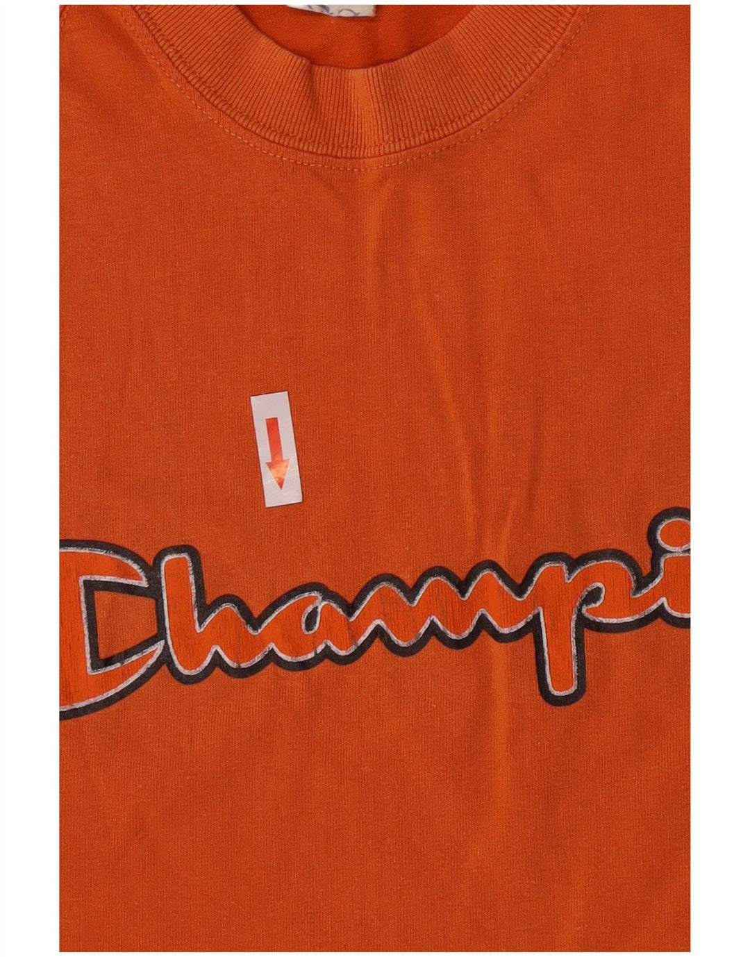 Champion Herren Grafik-T-Shirt-Oberteil aus mitteloranger Baumwolle