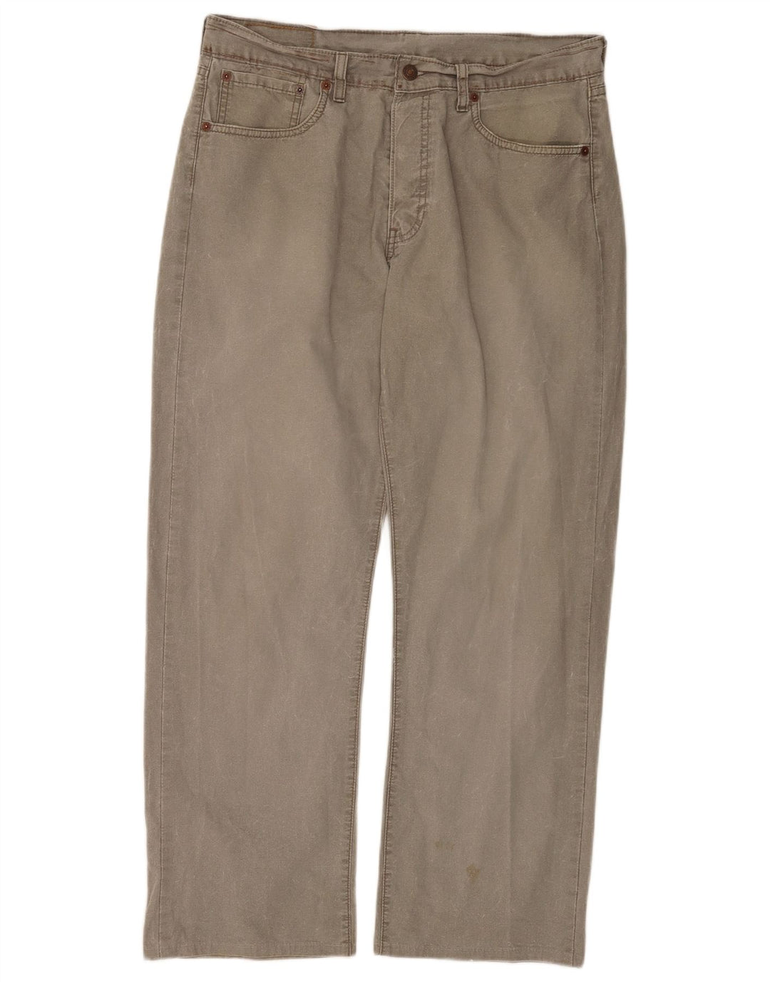 Levi's Herren 401 Straight Jeans W33 L28 Graue Baumwolle