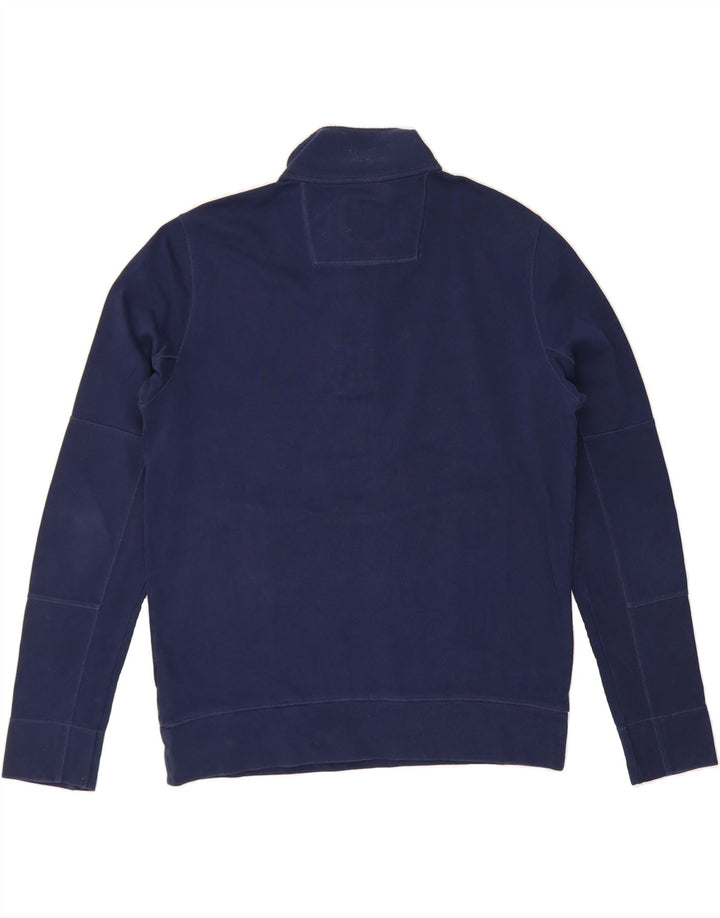 BOSS ORANGE Mens Button Neck Sweatshirt Jumper Small Navy Blue Cotton Vintage Boss Orange and Second-Hand Boss Orange from Messina Hembry 