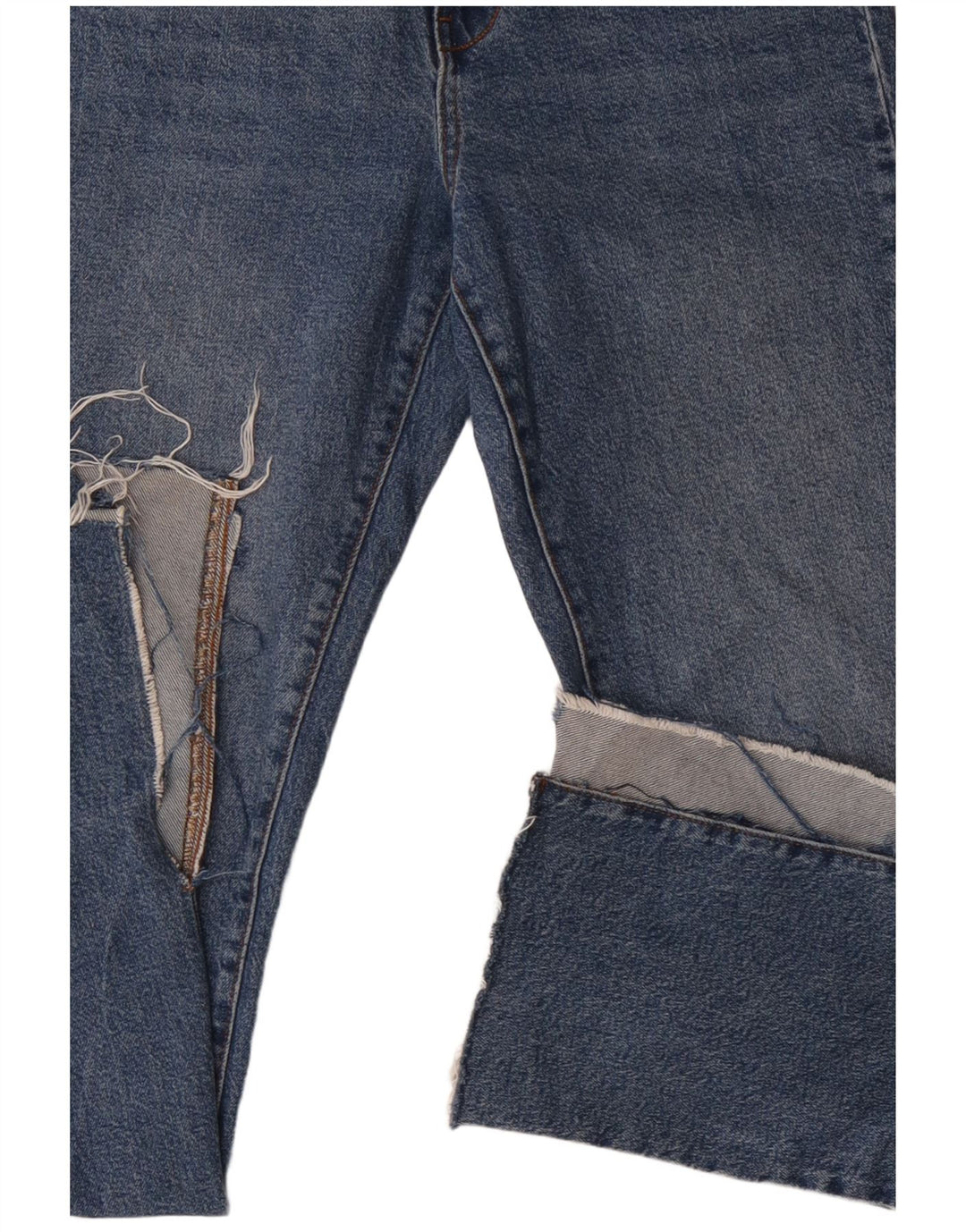 ZARA Damen Bootcut Jeans EU 36 XS W26 L33 Blau