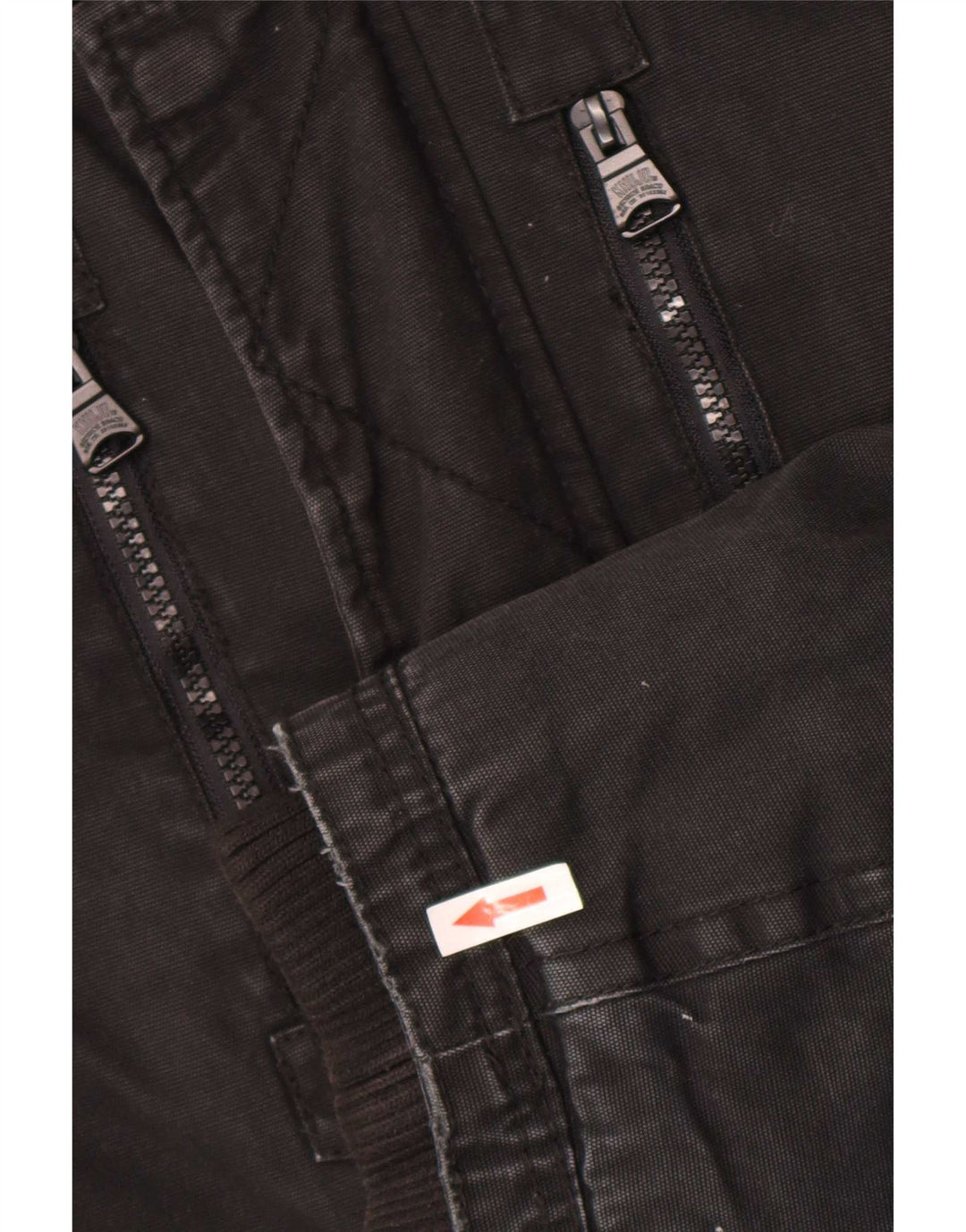 KHUJO Herren-Utility-Jacke mit Kapuze, Größe 40, Schwarz
