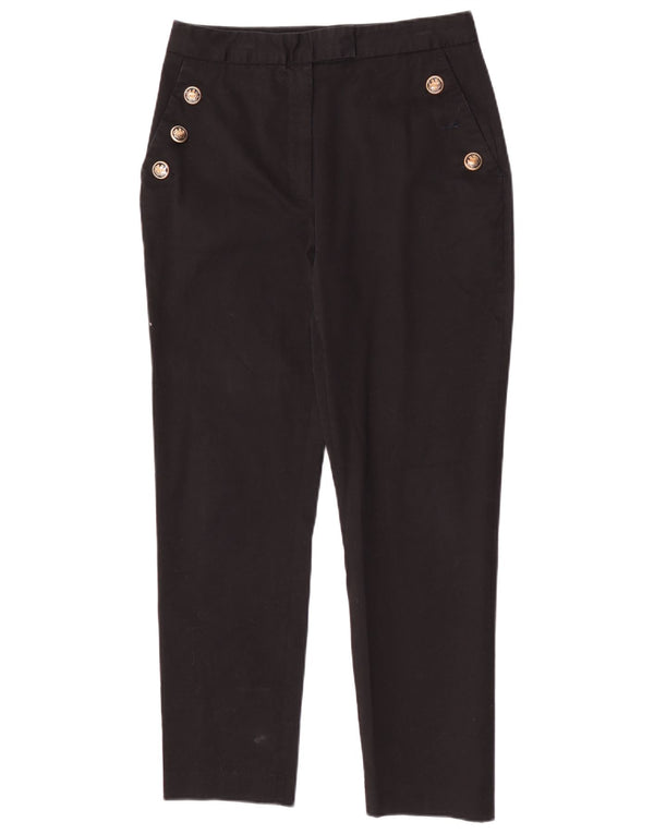 Schmale, kurze Hose von Zara für Damen, groß, W30, L26, schwarze Baumwolle