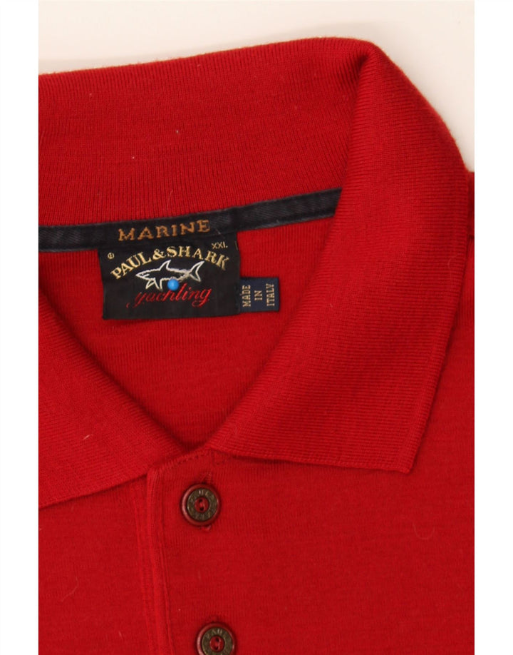 PAUL & SHARK Herren-Pullover mit Rollkragen, 2XL, rote Wolle