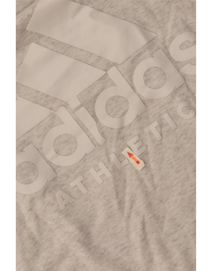 ADIDAS Damen Graphic Sweatshirt Pullover UK 16 Large Grau