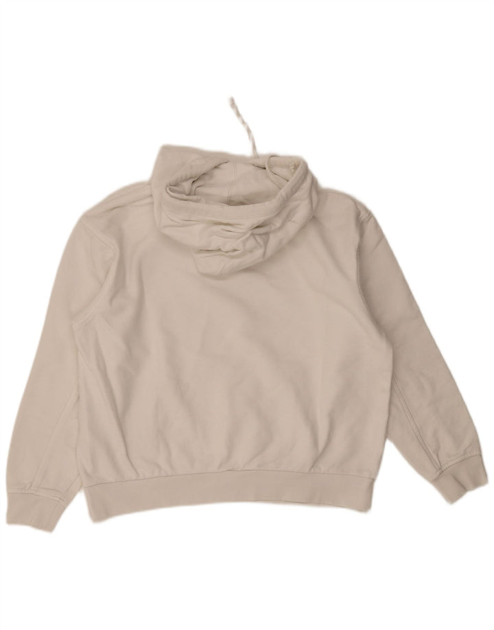 Levi's Herren-Pullover mit übergroßem Kapuzenpullover, XS, weiße Baumwolle