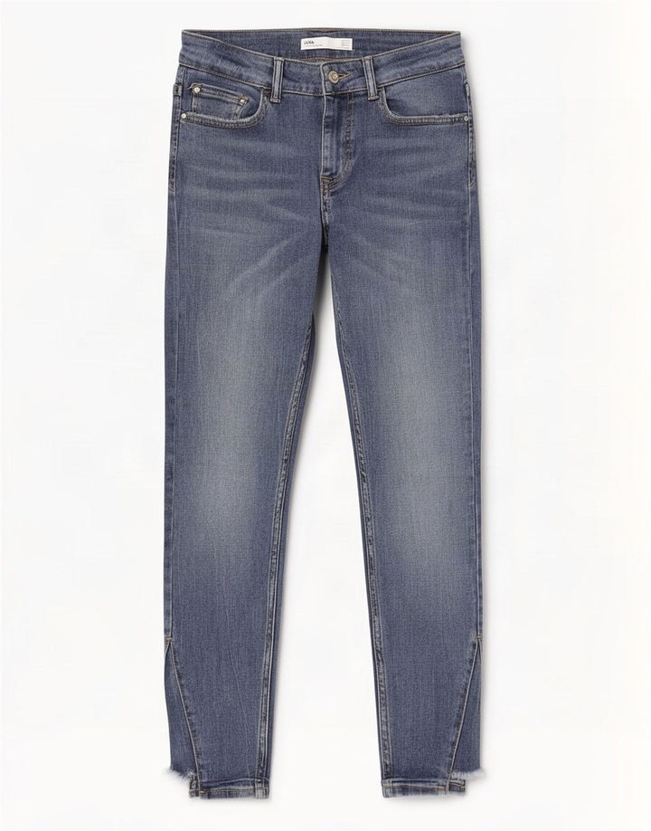 Zara Damen Slim Jeans EU 38 Small W28 L28 Blau