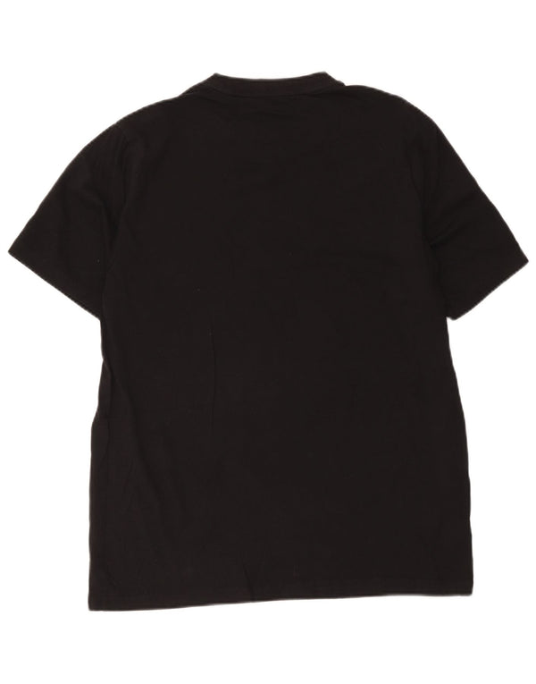 Fred Perry Herren T-Shirt Top Large Schwarz Baumwolle
