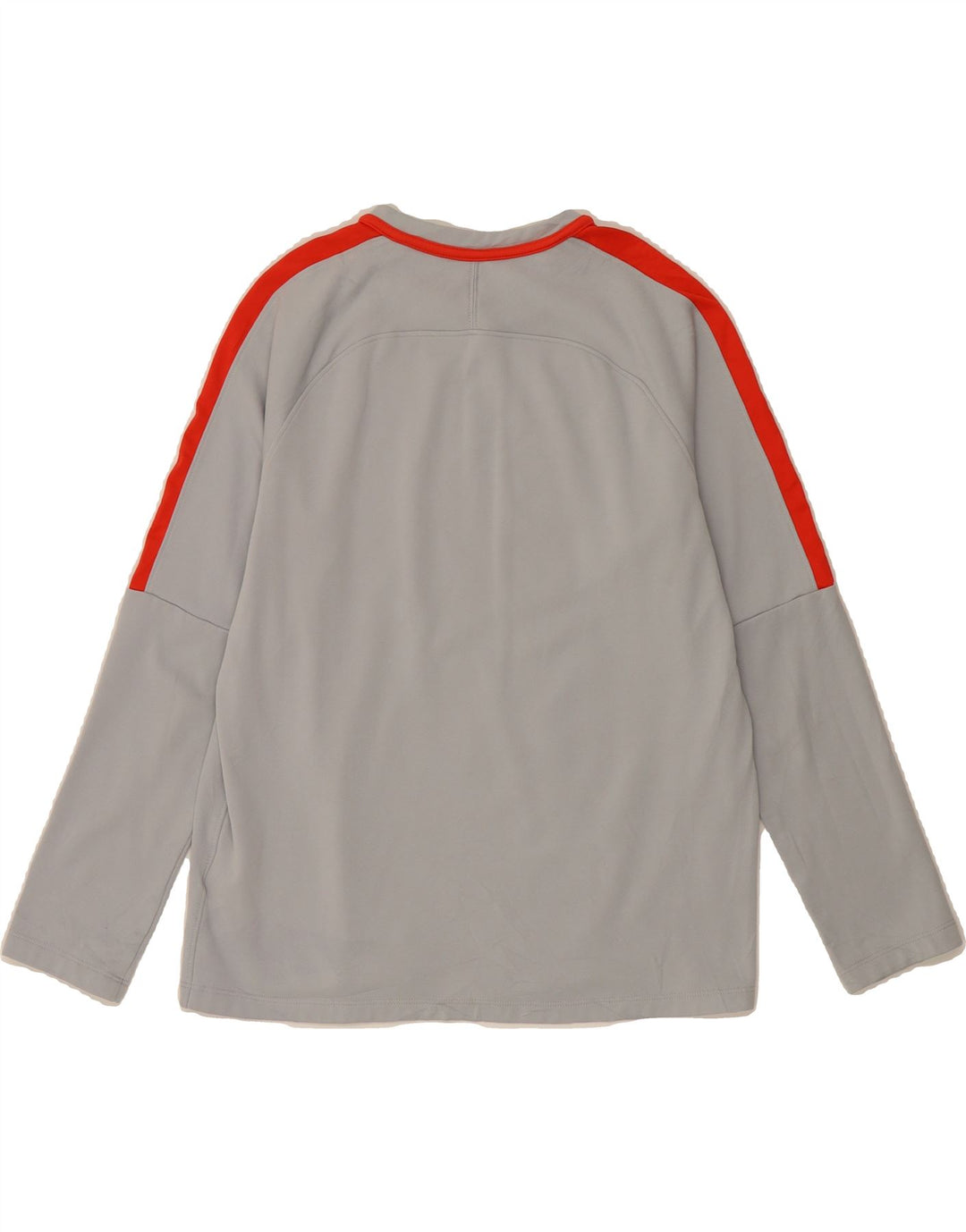 NIKE Damen Dri Fit Top Langarm UK 14 Mittelgraues Polyester