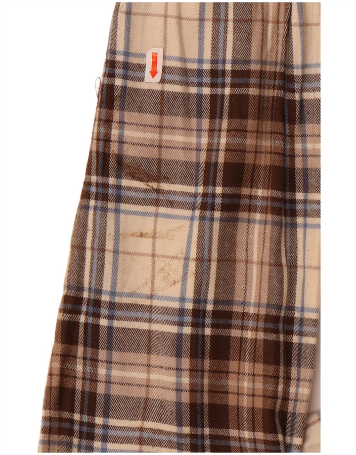 Sea Barrier Herren-Flanellhemd 2XL, beige karierte Baumwolle