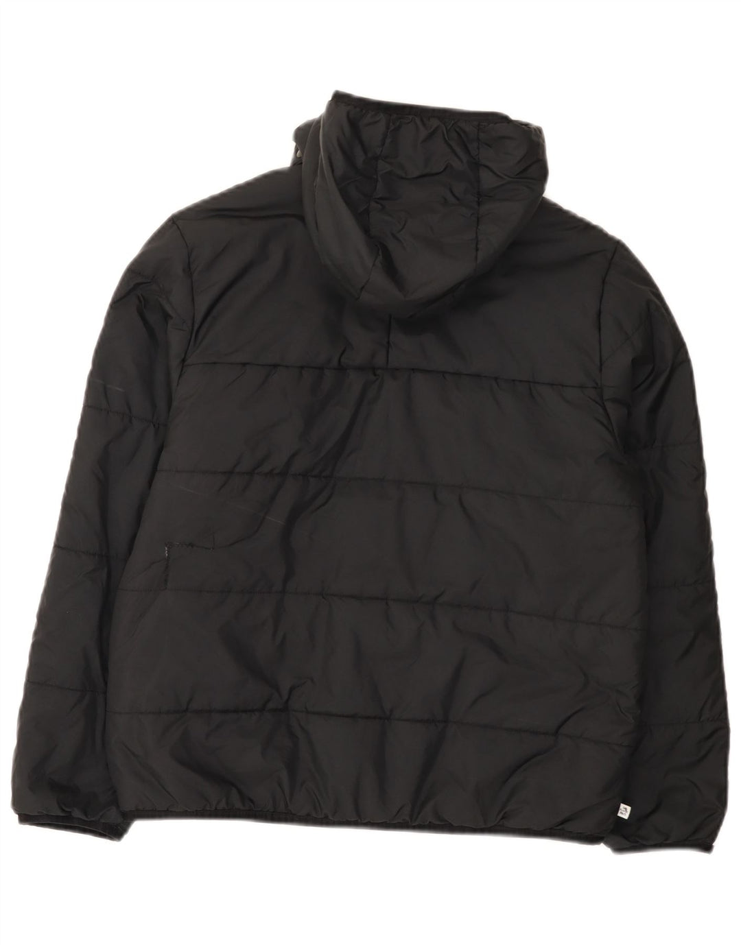 Adidas Jungen wattierte Jacke mit Kapuze, 11–12 Jahre, schwarzes Polyester