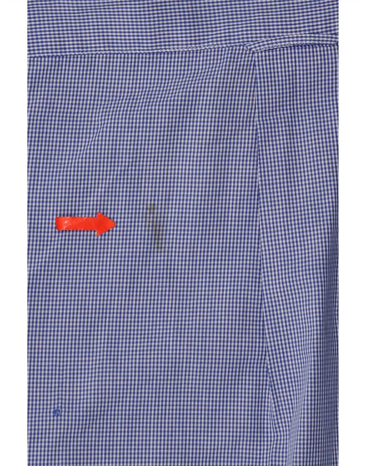 Izod Herrenhemd, groß, blau, Gingham-Baumwolle