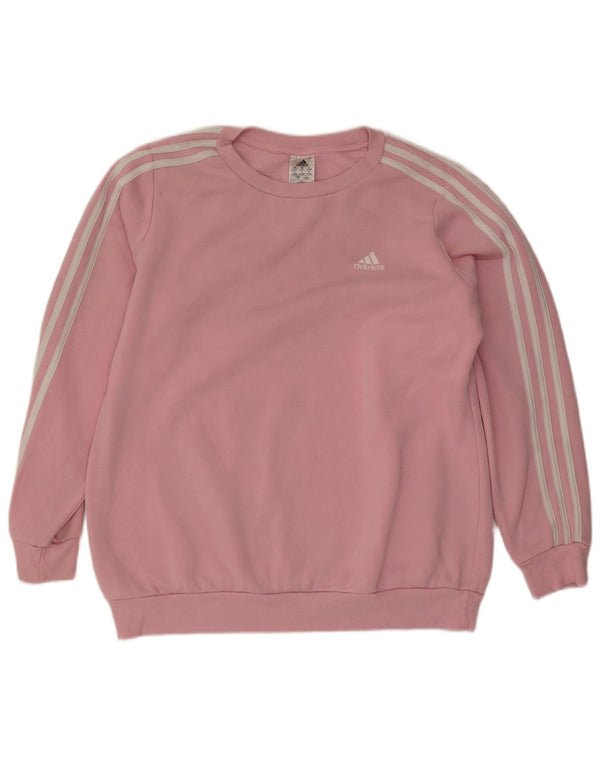 Adidas Damen Übergroßer Sweatshirt-Pullover UK 20/22 XL Rosa Baumwolle
