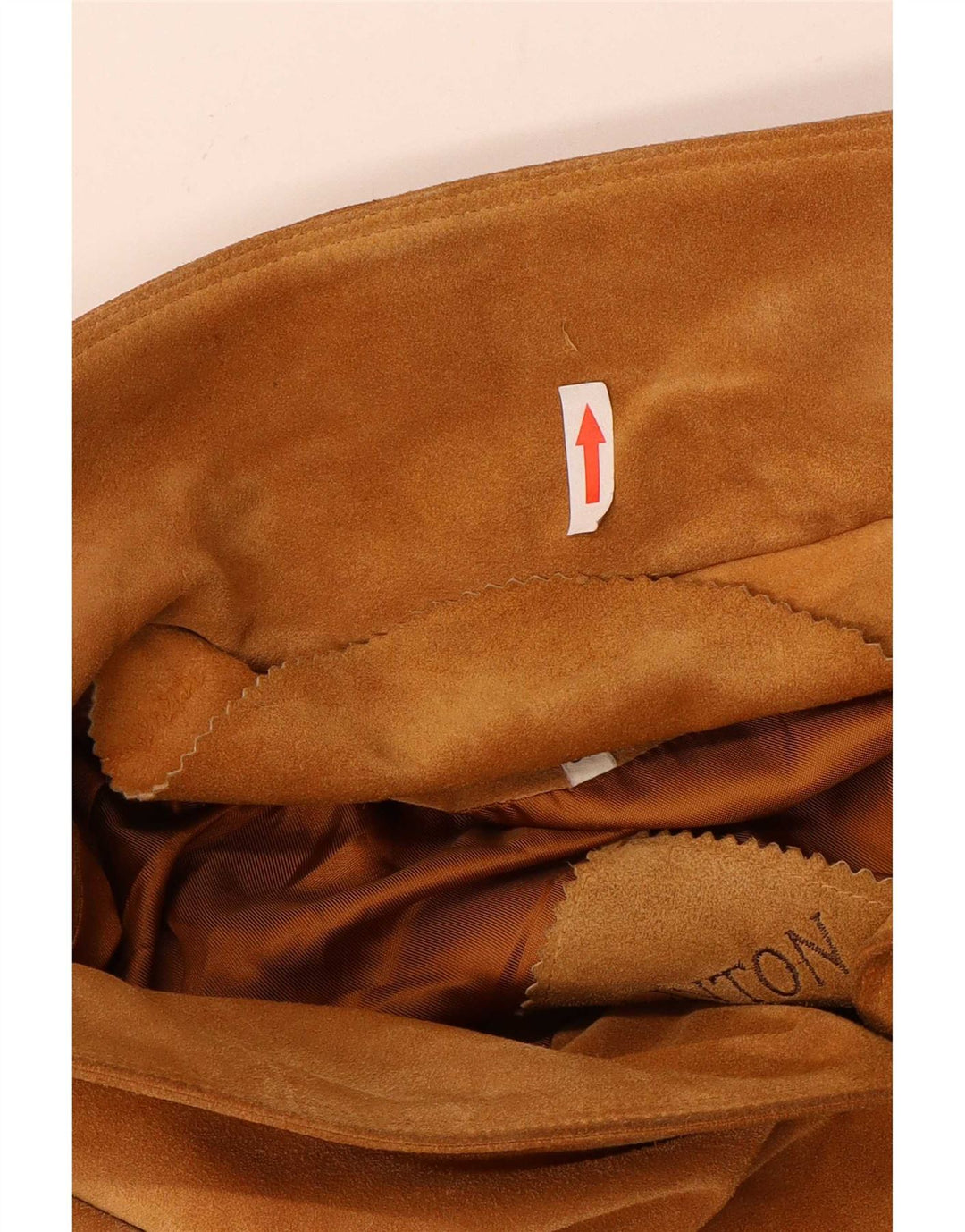 Vintage Damen Wildledermantel IT 42 Mittelbeiges Leder