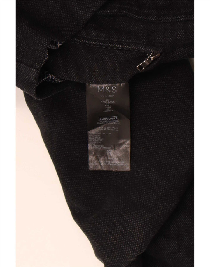 Marks & Spencer Herren Utility-Jacke UK 46 3XL Schwarz Baumwolle