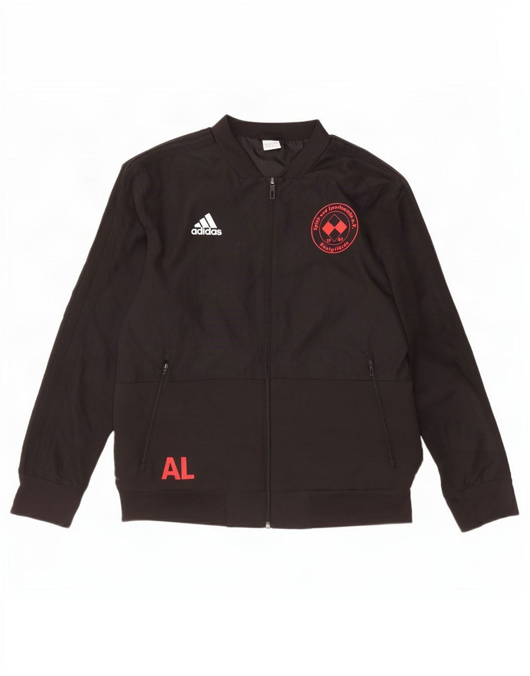 Adidas Herren Climalite Graphic Trainingsanzug Top Jacke Großes schwarzes Polyester