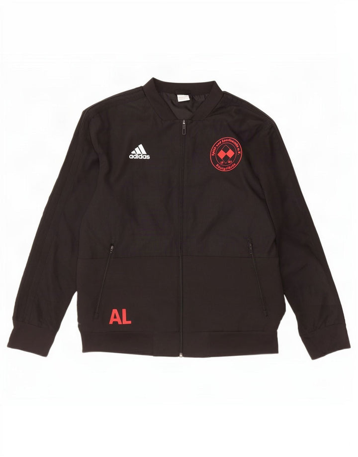 Adidas Herren Climalite Graphic Trainingsanzug Top Jacke Großes schwarzes Polyester