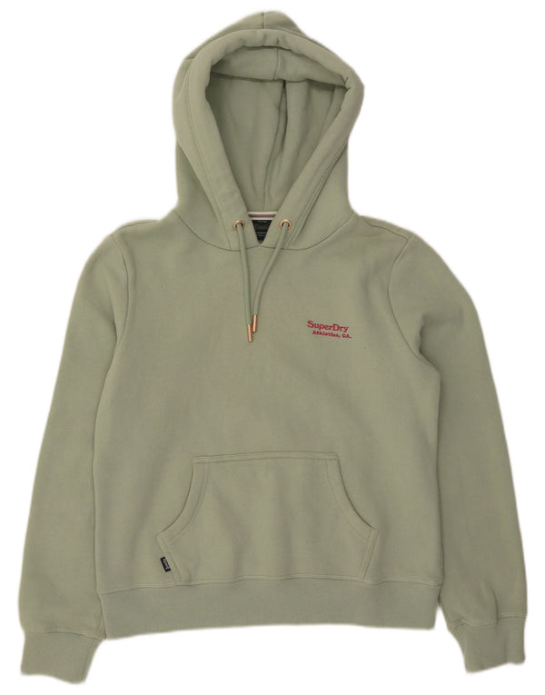 Superdry Damen Kapuzenpullover UK 12 Mittelgrüne Baumwolle