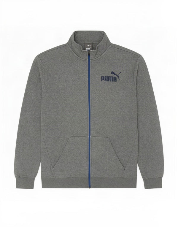Puma Herren-Trainingsanzugoberteil, XL, grau gefleckte Baumwolle