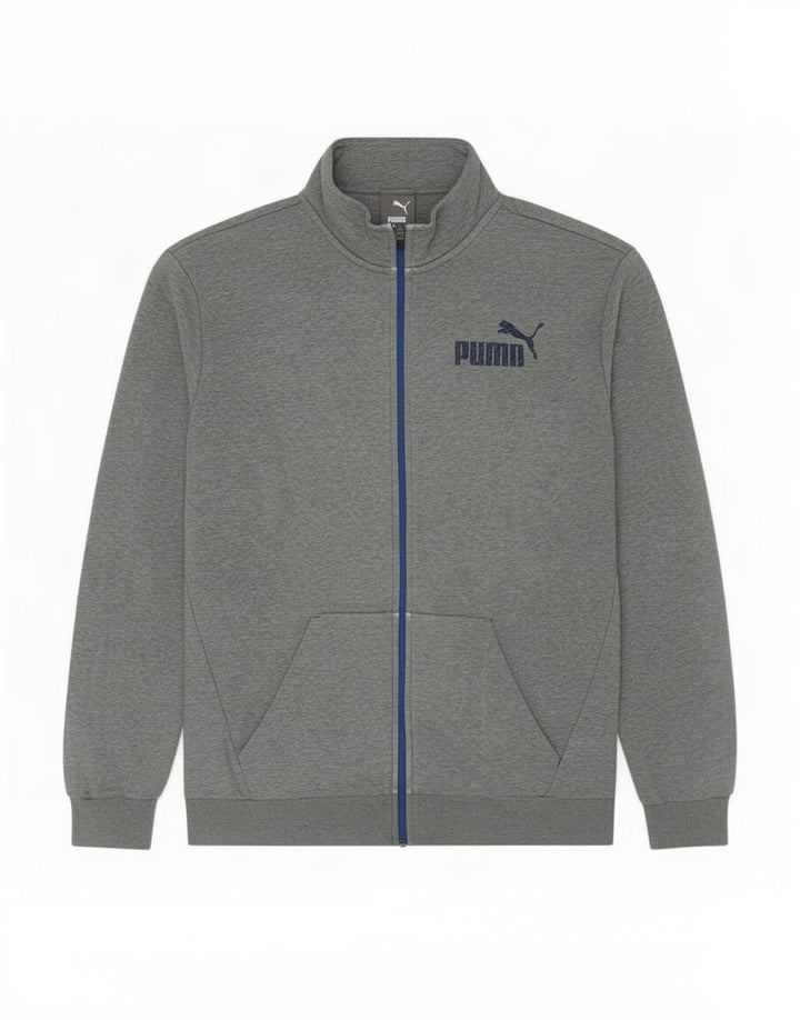 Puma Herren-Trainingsanzugoberteil, XL, grau gefleckte Baumwolle