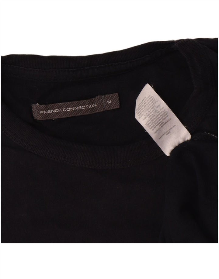 French Connection Herren-T-Shirt-Oberteil aus Baumwolle in mittlerem Marineblau