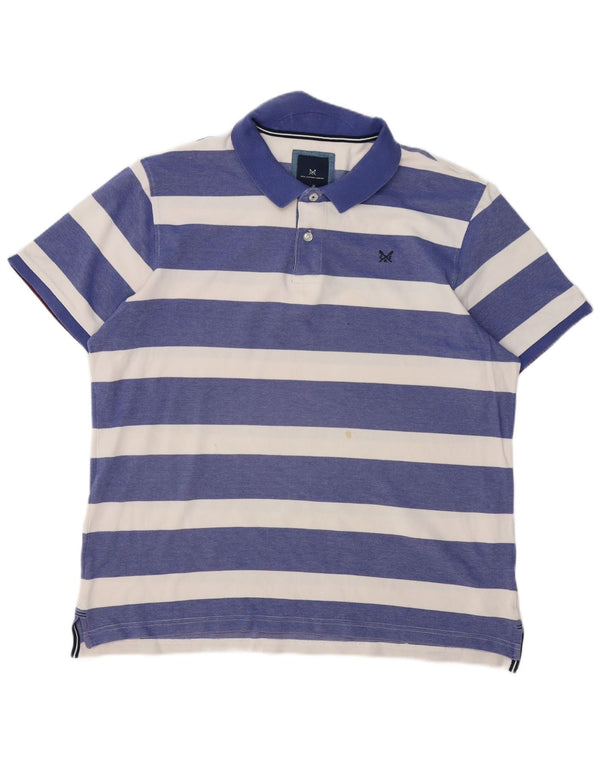 Crew Clothing Herren-Poloshirt, 2XL, blau gestreift, Baumwolle