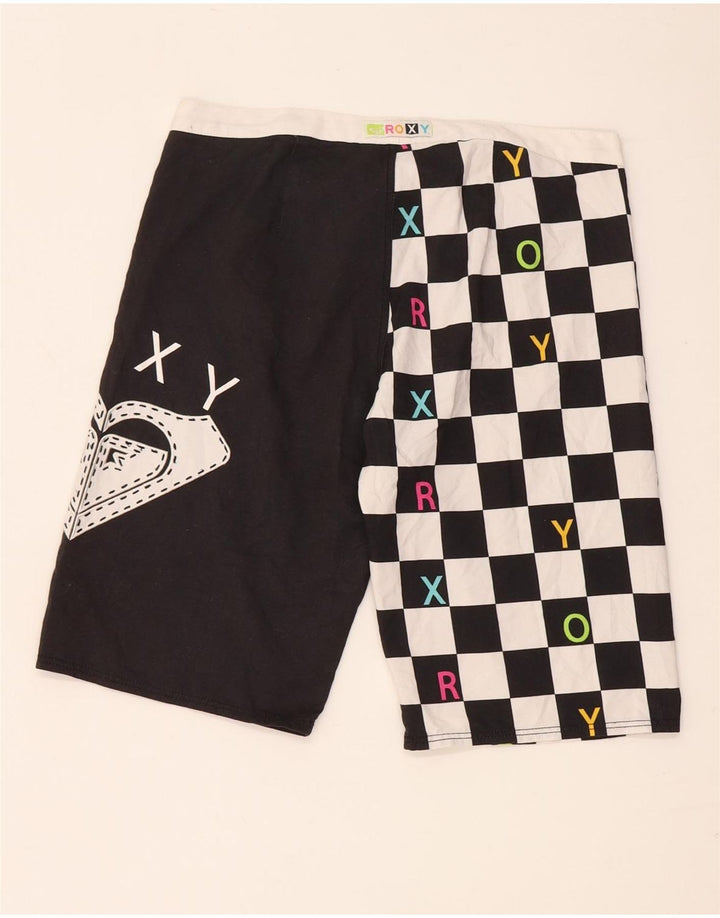 Roxy Damen-Badeshorts mit Grafik, UK 10, Größe S, schwarz, geometrisch, Polyester