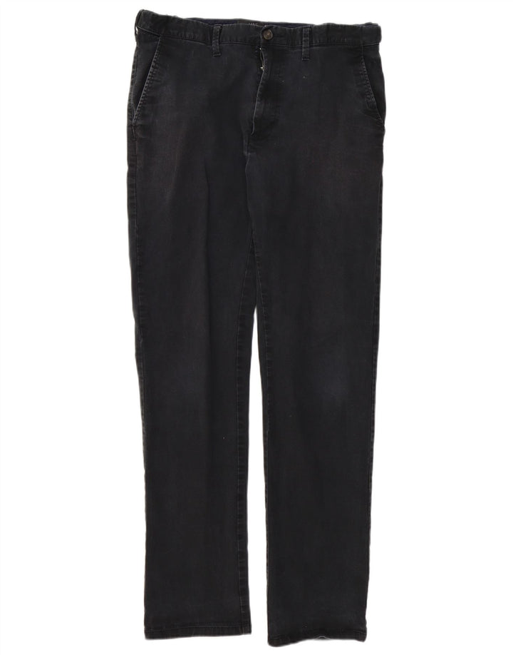 Marks & Spencer Herren-Chinohose, normal, W34, L33, Schwarz, Baumwolle