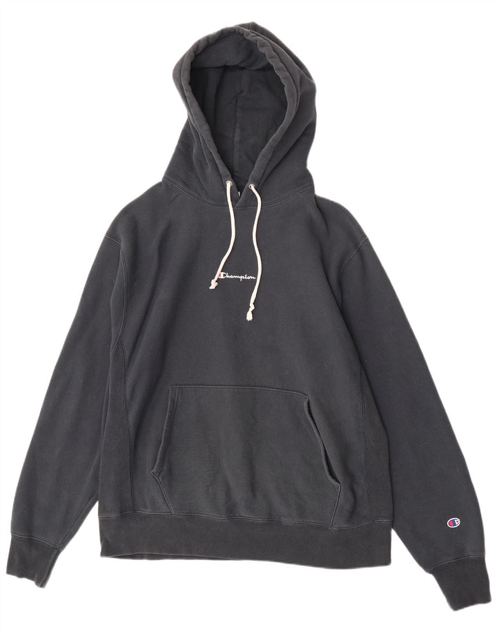 Champion Herren-Kapuzenpullover, groß, aus schwarzer Baumwolle