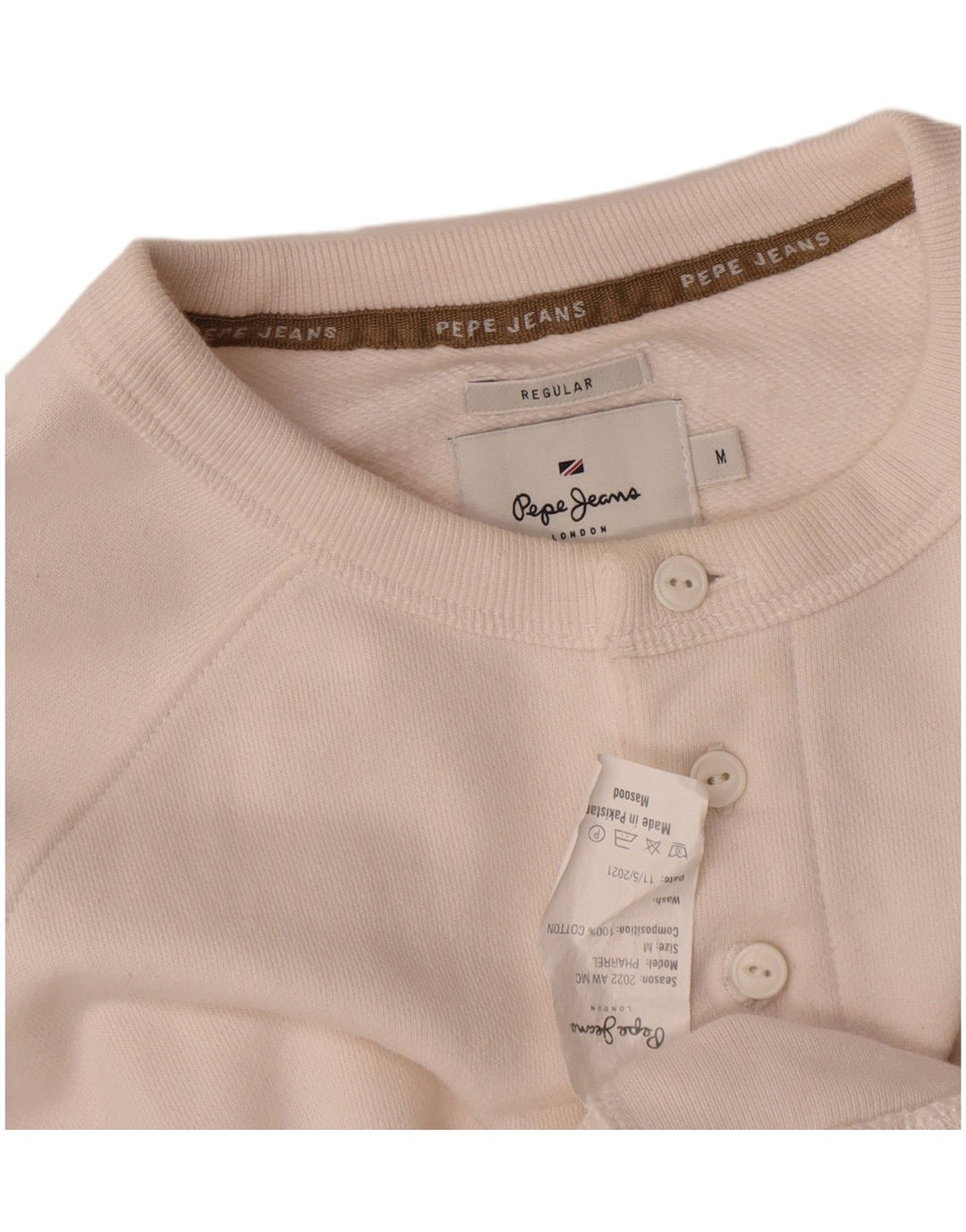 PEPE Jeans Herren-Sweatshirt mit normaler Passform, mittelweiße Baumwolle